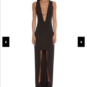 Aq Aq Edge Deep Plunge Maxi dress